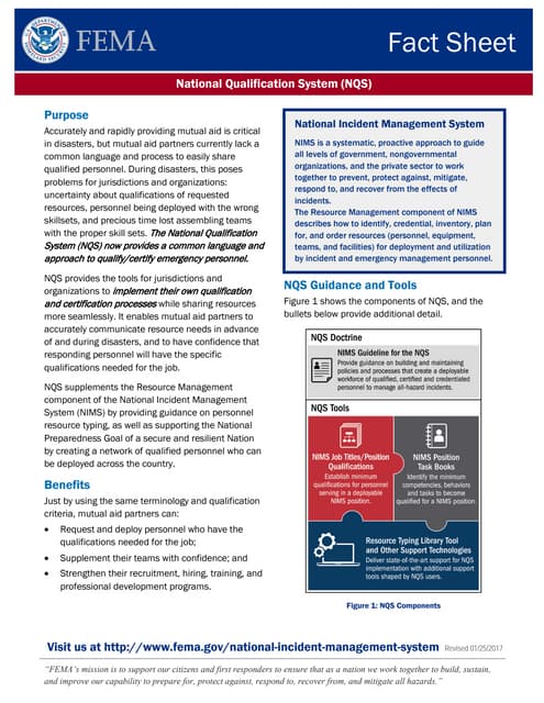 National Incident Management System - NQS Public Feedback