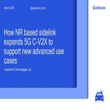 How NR based sidelink expands 5G C-V2X to support new advanced use cases