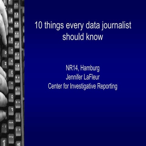 Nr14: Ten tips for data journalists