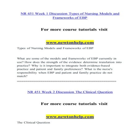 NR 451 Great Stories /newtonhelp.com