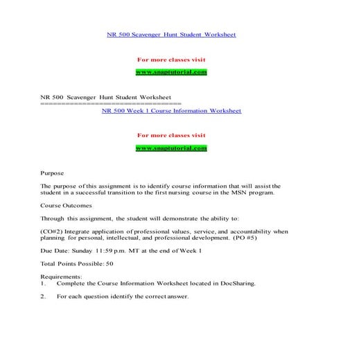 Chamberlain college of nursing nr 500 week 5 assignment evidence | DOC