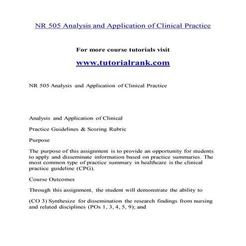  NR 505 Inspiring Innovation/tutorialrank.com