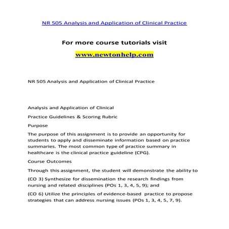 NR 505 Something Great/newtonhelp.com