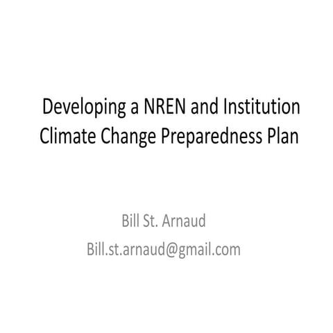 NREN climate change preparedness