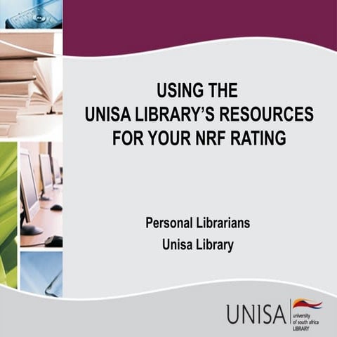 NRF Rating @ Unisa