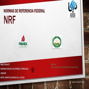 Nrf normas de referencia federal pdf | PDF