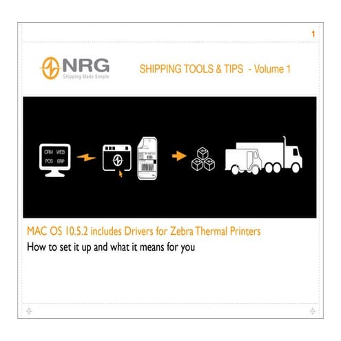 NRG Tips - Mac OS & Zebra Printers