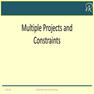 multiple projects and constraints