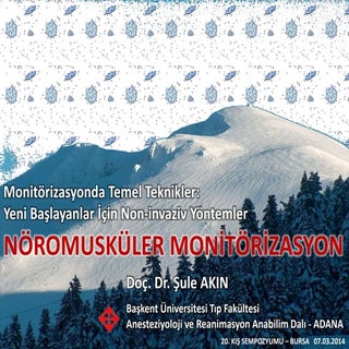 Nöromuskuler monitörizasyon