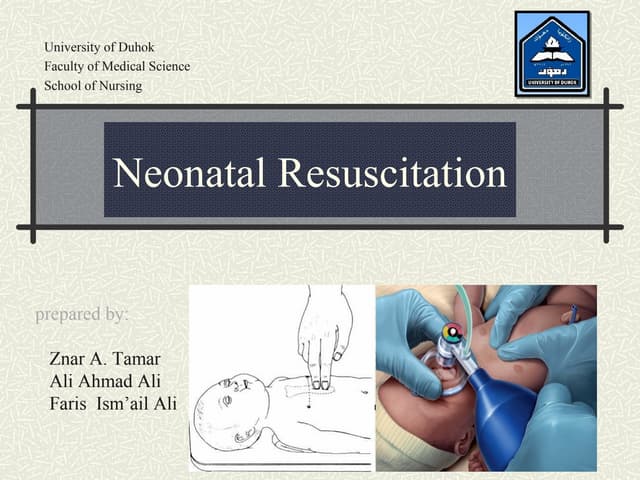 Neonatal Resuscitation (NR),(Kurdistan)