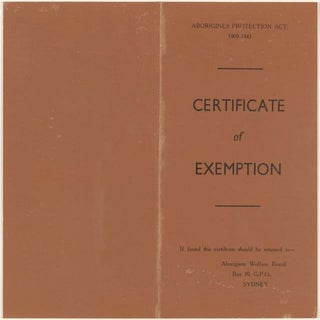 Aborigines Welfare Board - exemptio...