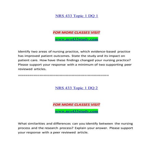 NRS 433 STUDY Educational Specialist--nrs433study.com