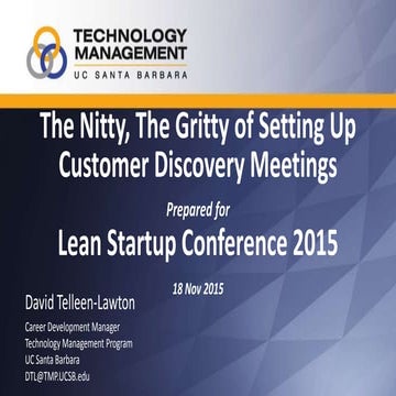 The Nitty Gritty of Setting Up Customer Discovery Meetings