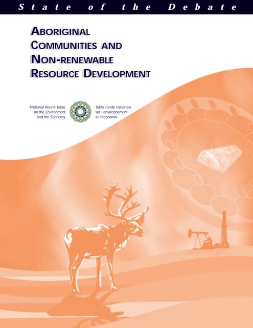 Aboriginal Communities and Non-renewable Resource Development