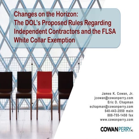 Changes on the Horizon: The DOL's Proposed Rules Regarding Independent Contra...