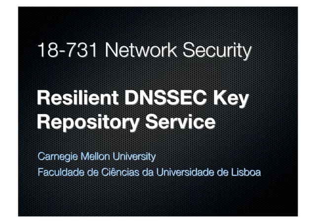Vanishing Point - Resilient DNSSEC ...