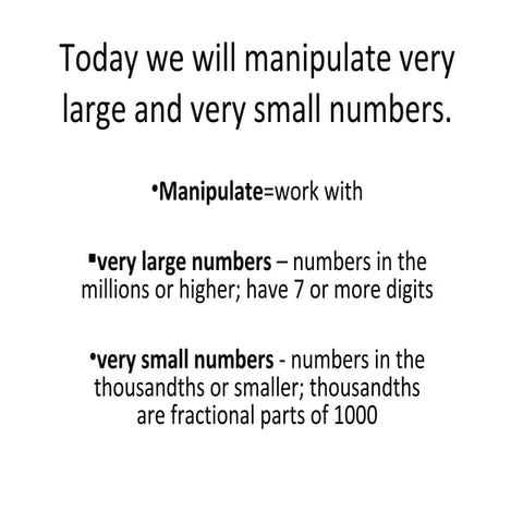 Ns 1 1 C1   C2 Manipulating Small And Large Numbers