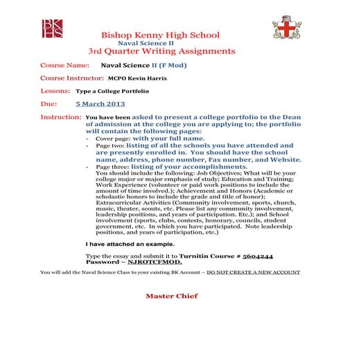 NS2 3RD Quarter Writing Assignment 2012 13 with example