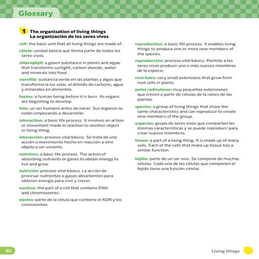 Natural Science glossary-bilingual