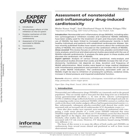 Nsaid cardiotoxicity 1
