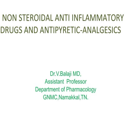NSAIDs Pathophysiology | PPTX