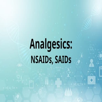 NSAIDS Non Steroidal Anti-inflammatory Drugs | PPTX