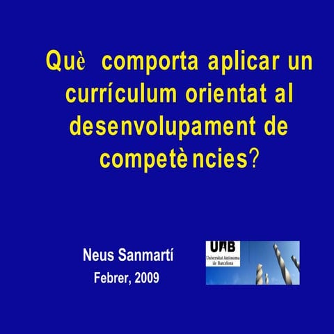 Competències bàsiques. Neus Sanmartí