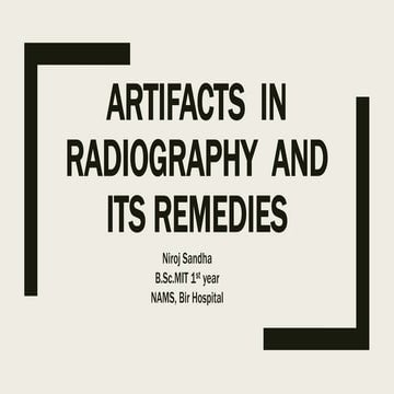 Radiographic screen film artifacts