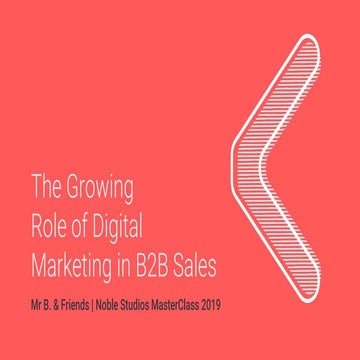 The Growing Role of Digital Marketing in B2B Sales