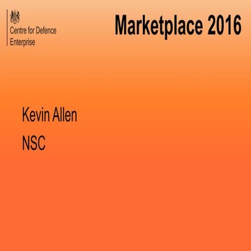 CDE Marketplace 2016: NSC