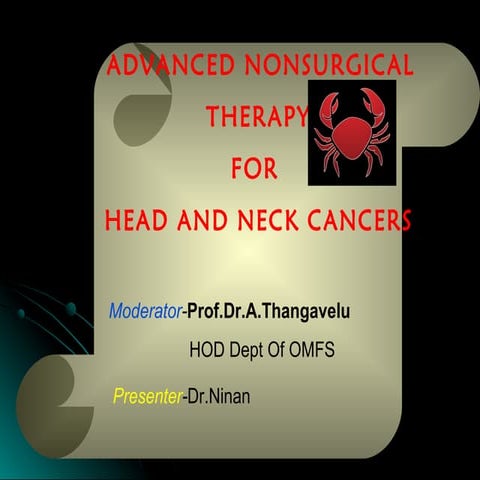 Induction chemotherapy for locally advanced head and neck cancers | PPTX