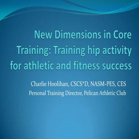 Nsca core and hip activation