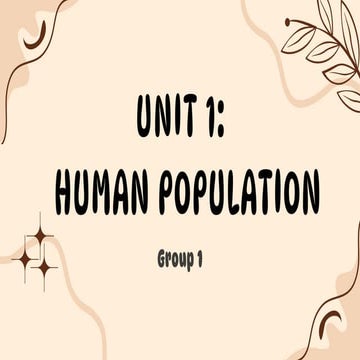 NCSI Unit 1: Human Population (Lesson 1-3)