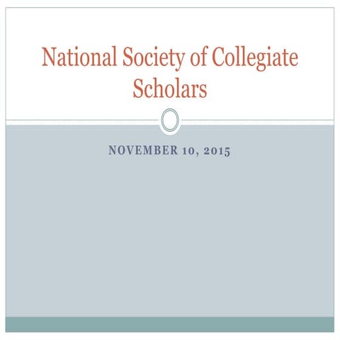 Nscs November Meeting