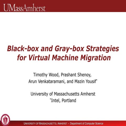 Black-box and Gray-box Strategies for Virtual Machine Migration