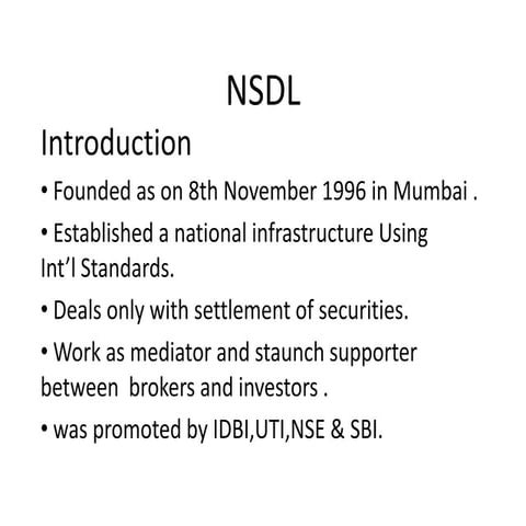 National security depository limited  NSDL