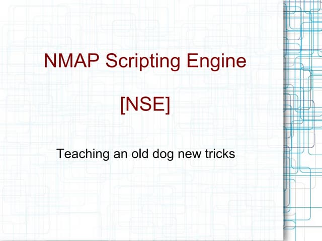 Nmap Scripting Engine and http-enum...