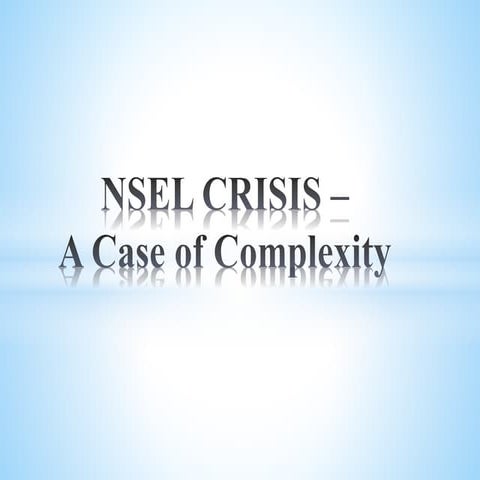 NSEL Scam | PPTX
