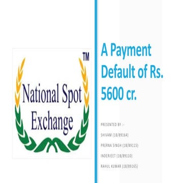 NSEL Scam | PPTX