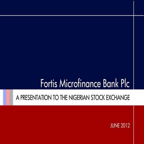 Fortis Microfinance Bank's Presentation to the Nigerian Stock Exchange