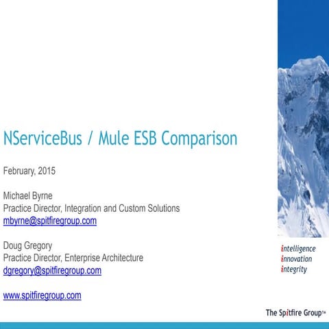 NServiceBus Mule ESB Comparison PPT