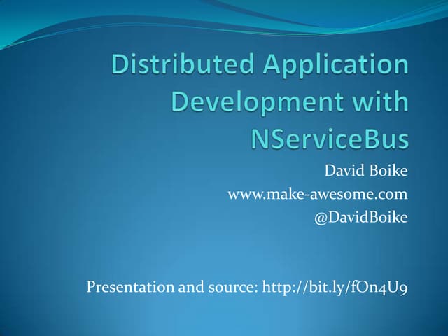 Distributed Application Development...