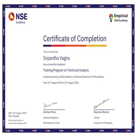 Nse technical analysis certificate | PPT