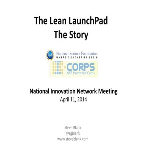 National Science Foundation - Innovation Network Meeting 041114