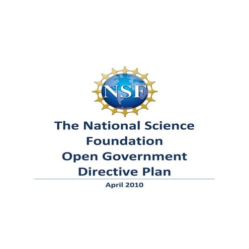 NSF Open Gov Plan