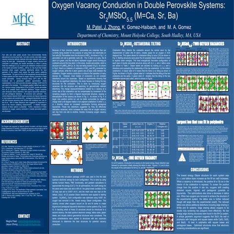 Oxygen Vacancy Conduction in Double Perovskites | PDF