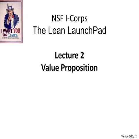 Nsf lecture 2 value prop