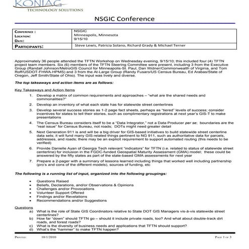Nsgic annual 2010 findings