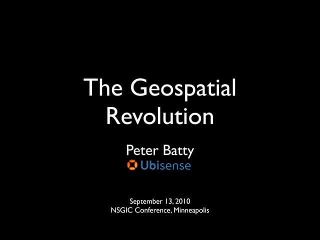 NCGIC The Geospatial Revolution