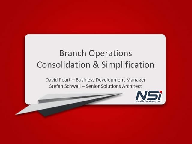 NSi Auto Store capture process &amp; route